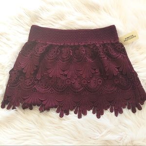 Forever 21 burgundy mini skirt